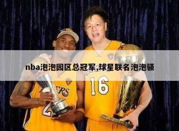 nba泡泡园区总冠军,球星联名泡泡骚